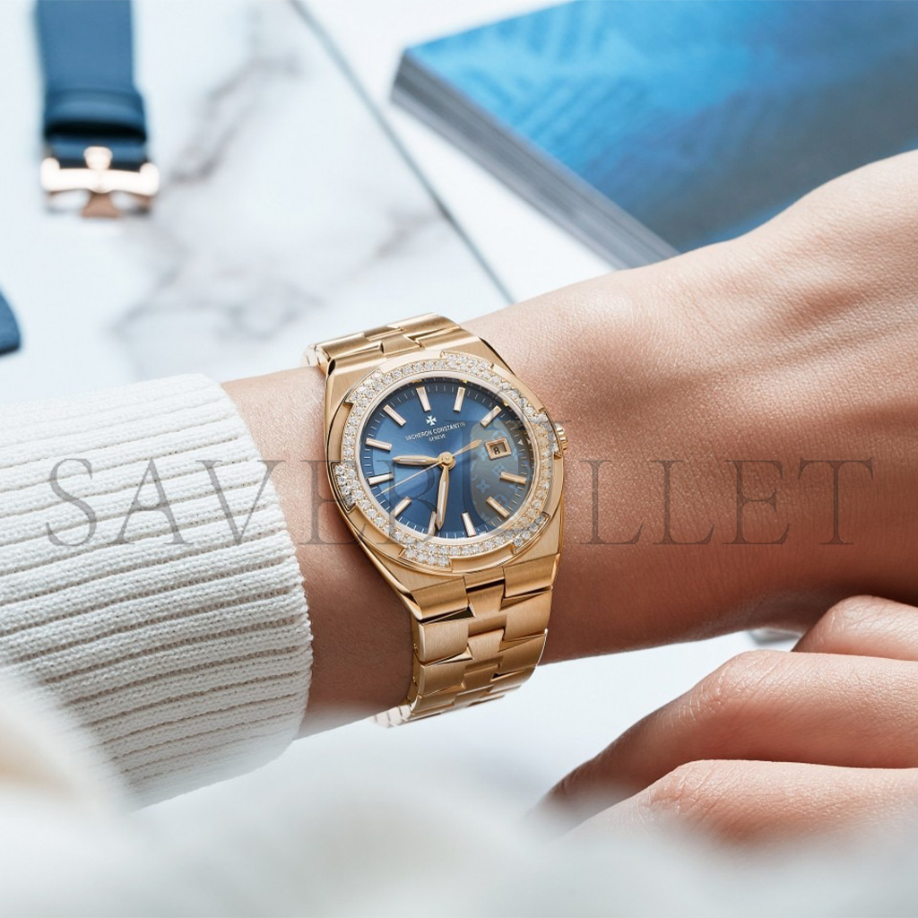 vacheron Co*sta*t*n overseas quartz 33 mm pink gold watch 1225v/200r-h015